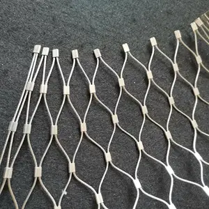 Cuerda de alambre de acero inoxidable a prueba de óxido, malla de cercado para zoológico, 7x19
