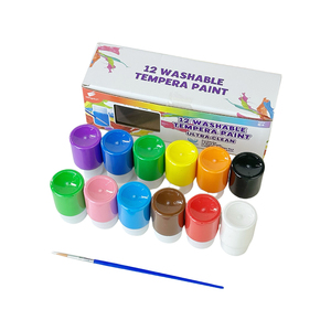 <span class=keywords><strong>12</strong></span> colori 30ml Set di vernice a Tempera primaria Super lavabile Art Supply con attraente scatola finestra per bambini 3 + anni - Product Image 3