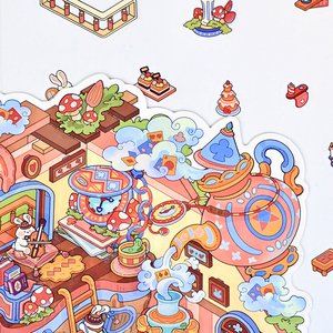 <span class=keywords><strong>Libro</strong></span> <span class=keywords><strong>de</strong></span> colección <span class=keywords><strong>de</strong></span> escenas en 3D en miniatura, pegatina láser para decoración <span class=keywords><strong>de</strong></span> vacaciones, cabina tridimensional Aquascape - Product Image 2