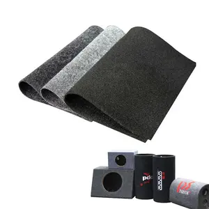 定制灰木炭音箱地毯2毫米厚最便宜的100% 聚酯无纺布扬声器