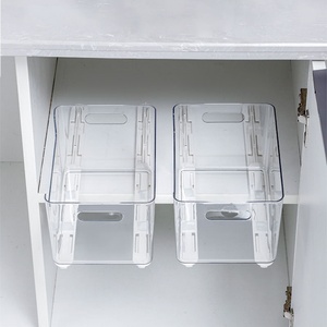 Creative Extension <b>Drawer</b> Track for Food Container Cabinet Rails Side Mount Soft Plastic Close <b>Drawer</b> <b>Slides</b> for Kitchen - Product Image 2