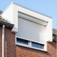 Volet roulant fixe, 1 pièce, avec cadre en aluminium, étanche, pour extérieur, volet roulant électrique réglable