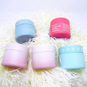 50g <b>Empty</b> Face Cream <b>Jar</b> Luxury Baby Pink Frosted Ceramic with Customized Paper Tube and Plastic Cap Custom Color Available - Product Image 5