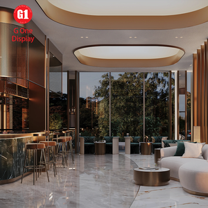 Muebles de Exhibición de Diseño Artístico para Hoteles de Lujo Personalizados, Sofás Elegantes para Recepción, Mostradores de Bar Modernos - Product Image 6