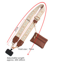 Tali ponsel selempang bisa disesuaikan, dompet ponsel, tali bahu Universal, tali Lanyard, dapat dilepas, kantong ritsleting
