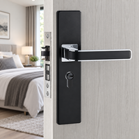 Poignée de porte moderne de luxe en acier inoxydable, quincaillerie de porte écologique pour une vie saine, quincaillerie de porte robuste pour chambre à coucher