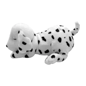 Dalmatian boneka hewan elektronik, 11 "anjing peliharaan elektronik dengan mata berkedip dan mendengarkan, boneka anjing realistis untuk anak-anak
