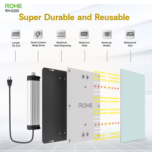 Lampu Tumbuh LED Spektrum Penuh ROHE 200W, Dapat Diredupkan, Saklar IR, Efisiensi Tinggi untuk Tanaman Hidroponik Dalam Ruangan, Tenda Tanam - Product Image 4