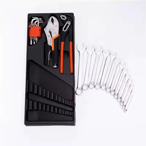 Boîte à outils pliable à trois couches en fer, ensemble combiné de 85 pièces, jeu de douilles pour réparation de machines, pour l'organisation et les travaux de réparation - Product Image 5