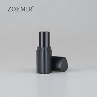 Tube de rouge à lèvres triangulaire mini 3-3,5g, conteneur vide pour baume à lèvres noir mat, tube de teinte à lèvres portable, format voyage