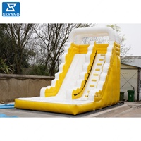 Glissière d'eau gonflable commerciale avec la glissière de château de videur de piscine d'eau