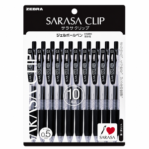 ผลิตในประเทศญี่ปุ่น ปากกาเจล Zebra Sarasa Clip ขนาด 0.5 มม. หมึกสีดำ สำหรับใช้ในสำนักงานและโรงเรียน ตัวด้ามพลาสติก รุ่น P-JJ15-BK10 พิมพ์ดิจิตอล - Product Image 1