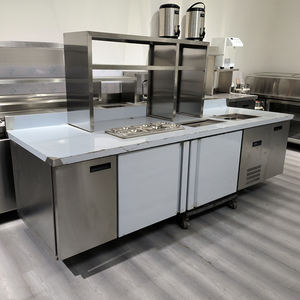 2.5m Customized Length <b>Working</b> Bubble Tea <b>Table</b> for Milk Tea Shop With Full Set High Quality Bubble Tea Counter Equipment - Product Image 2