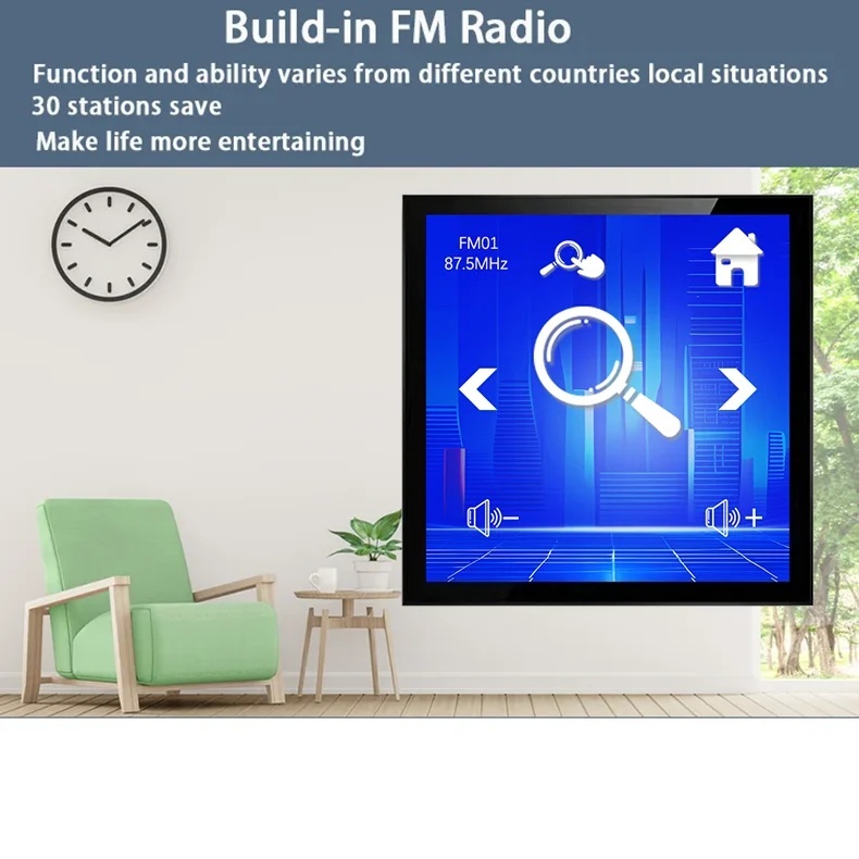 Wireless for Bluetooth Music Player Touch Screen FM Radio Ceiling Speaker Audio System Wall Amplifier for Background Amplifiers · image 4