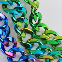 Collier à chaîne en plastique dégradé CCB simple, nouveau et très vendu, style hip-hop punk, boîte de nuit, bijoux disco