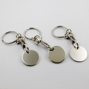 Custom Metal Zinc Alloy Coin Holder Keychain with Gold Finish