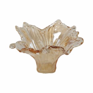 Vaso in vetro con bordo ondulato per decorazioni domestiche, centrotavola moderno - Product Image 3