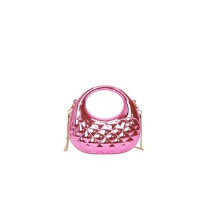 Bolsos de Mano de Lujo Brillantes de Acrílico para Mujer, Bolsos de Fiesta con Forma de Media Luna, Mini Bolsos Cruzados con Diamantes, Estilo Moderno - Product Image 4