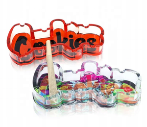 Wowo Tech Creatieve Vorm Led Design Plastic Hars Asbak Roken Accessoires Gloeien In De Donkere Led Asbak