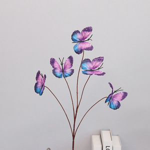 <b>Artificial</b> Silk <b>Flowers</b> 5 Heads Butterfly Design Handmade Modern Style Outdoor <b>Garden</b> Photography Props Home Soft Decoration - Product Image 1