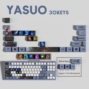 Keycaps 30 keycaps OEM ความสูง yasuo <span class=keywords><strong>yone</strong></span> Assassin สำหรับเล่นเกม - Product Image 2
