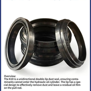 Joint anti-poussière hydraulique à double étage en caoutchouc Castas K10 W17/ADA pour cylindre à double lèvre - Product Image 2