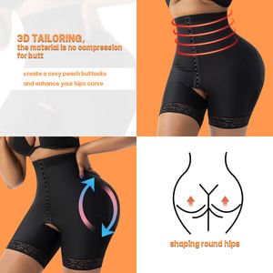Post cirugía Mujeres Ganchos <span class=keywords><strong>Hip</strong></span> Enhancer Booty Lifting Alta compresión Cintura alta Fajas Colombianos Butt Lifter Bbl Shorts - Product Image 3