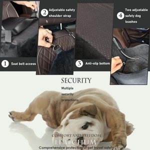 Manufacturer China Dog Booster Car Seat for <b>Small</b>/Medium Dog Memory Foam Elevated <b>Cushion</b> Detachable and Washable Safety Leashes - Product Image 2