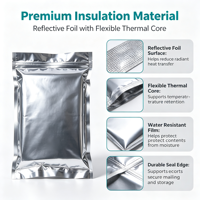 Sac isotherme imperméable en mousse épaisse avec feuille d'aluminium réfléchissante pour liquides buccaux / vaccins / produits biologiques