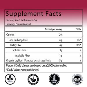 Polvo de Cáscara de Psyllium Entera ORGANIC INDIA, Suplemento de Fibra de Cáscara de Psyllium para el Apoyo Digestivo, Vegano, Sin Gluten, Sin OMG - Product Image 2