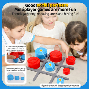 Zhorya 2 en 1 Tic-Tac-Toe <span class=keywords><strong>Ajedrez</strong></span> AI Juego de mesa Juguete Combate electrónico XO <span class=keywords><strong>Ajedrez</strong></span> Máquina de juego portátil Juguete para niños - Product Image 2