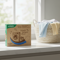 Feuilles de lessive biodégradables écologiques hypoallergéniques naturelles super concentrées jetables en mousse moyenne parfum lavande