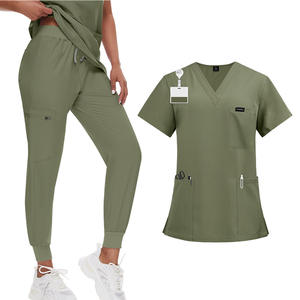Uniformes Médicos Quirúrgicos Personalizados para Doctoras, Uniformes de Enfermería, Uniformes Elásticos para Salón de Belleza, Clínica, SPA, Conjuntos de Uniformes Cortos para Mujeres, Traje de Enfermera - Product Image 3