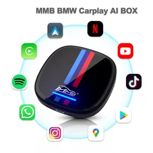 JoyeAuto MMB 4GB 64GB Android10ワイヤレスCarplayAIビデオボックスBMWワイヤレスカープレイ用YoutubeNetflixがGoogleマップを再生