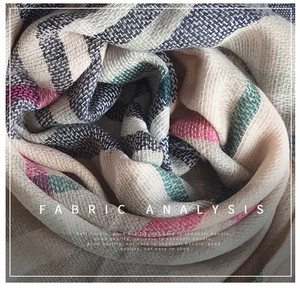 B503 Sciarpa Quadrata a Quadri Colorata, Sciarpa Triangolare, Scialle Grande a Quadri Double-Face, Sciarpa Coperta a Quadri - Product Image 6