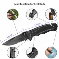 Couteau de survie pliable populaire, couteau tactique de chasse, kit de survie en plein air, coupe-circuit Navy Seal, brise-vitre, couteau de poche portable