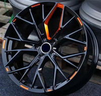 Jantes forgées de taille et de couleur personnalisées 19 20 21 22 pouces 5*112 5*112 Roues forgées concaves bleu orange pour jantes Dodge Charger