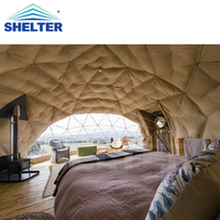 Tienda de Cupula Extérieur Étanche Pvc Igloo Geo Luxury Resort globe Préfabriqué Géodésique Dôme Hôtel Maison Tente Géodomes