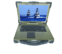 Laptop industri portabel, PC/PCIE Slot ekspansi 14.1 inci layar sentuh Intel I5 CPU mendukung 18V ~ 23V DC 1 *