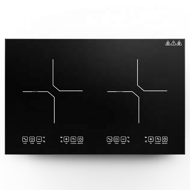 VBGK Kitchen Use Electric Stover Two burner Electric Hot Plate 3000w Power Induction Cooktop