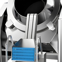 Machine à frire automatique en acier inoxydable SEMIKRON, écran tactile intelligent, wok commercial, équipement de cuisine inclinable à 360 degrés