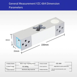 Sensor de Celda de Carga Electrónica Veidt Weighing Guangce YZC-664 para Plataforma de Báscula, 100/200/300kg, Alta Precisión, Error Combinado de 0.0 - Product Image 3