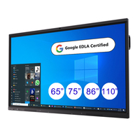 Pantalla Plana Interactiva de 75 Pulgadas, Pizarra Digital para Sala de Conferencias, Cámara de 4800W, 8 Micrófonos con Cancelación de Ruido, Autoservicio, OEM para Negocios