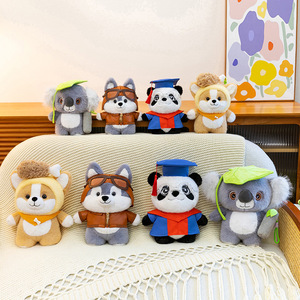 Muñeco de Peluche de Doctor Panda de la Alianza de Animales de Dibujos Animados, Colgante para Mochila de Corgi con Pierna de Pollo, Regalo de Cumpleaños para Niños, Unisex, ODM, Algodón PP - Product Image 2