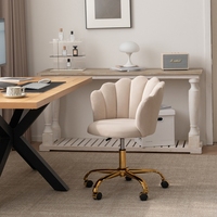 Chaise de bureau pivotante en velours à hauteur réglable, design moderne pour bureau, atelier, école