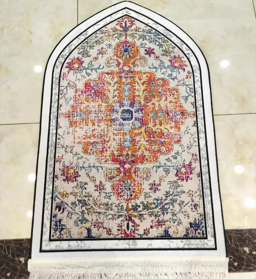 Couverture de prière en forme d'amour pour cadeau de couple tapis et tapis d'impression de prière de mosquée tapis de couverture de culte musulman