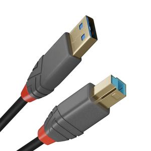 Câble USB 0,5 m USB 3.2 Gen 1 (3.1 Gen 1) avec connecteurs USB A et USB B en noir. - Product Image 3