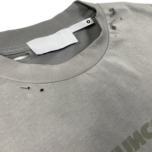 Wholesale Blank Distressed <strong>t</strong> <strong>Shirts</strong> Heavy Weight Garment Dye <strong>t</strong> <strong>Shirt</strong> Distressed Vintage <strong>Washed</strong> Tshirt for Women - Product Image 4