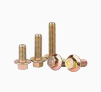 M5 M6 M8 M10 M12 M14Jaune Laiton Rouge Cuivre Nickel Étamé Hexagone Bride Boulon DIN6921