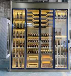 Vitrine Réfrigérée de Luxe Personnalisable pour Vins et Boissons - Cave à Vin Moderne pour Expositions en Magasin - Product Image 1